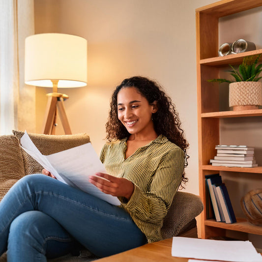 image of woman reviewing the Keller Williams Bold Scripts